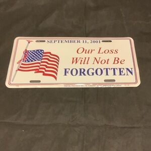 Commemorative American Flag License Plate